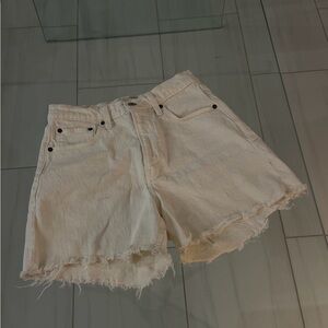 Abercrombie Cream Denim Shorts